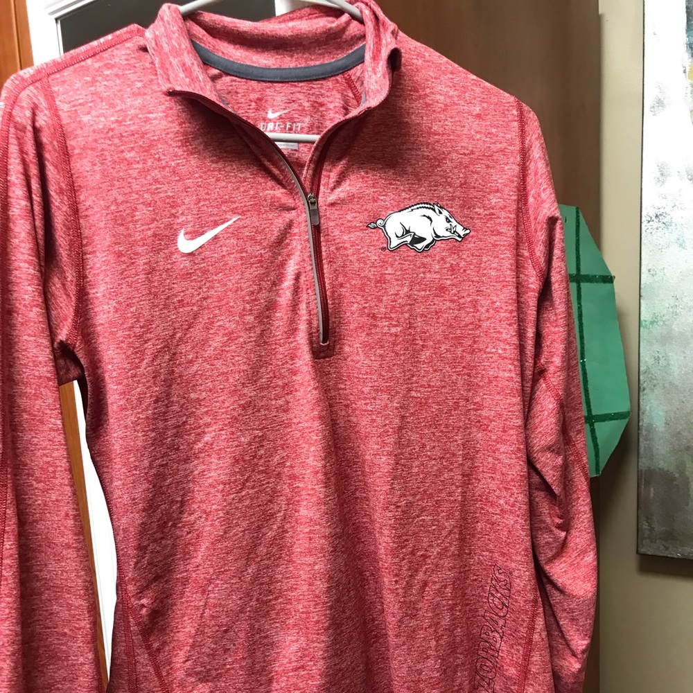 Arkansas Nike half zip dri fit